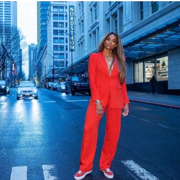NWOT Lita by Ciara Revolve Fiery Red Blazer XXL $398 (97% viscose, 3% spandex) - Picture 2 of 9